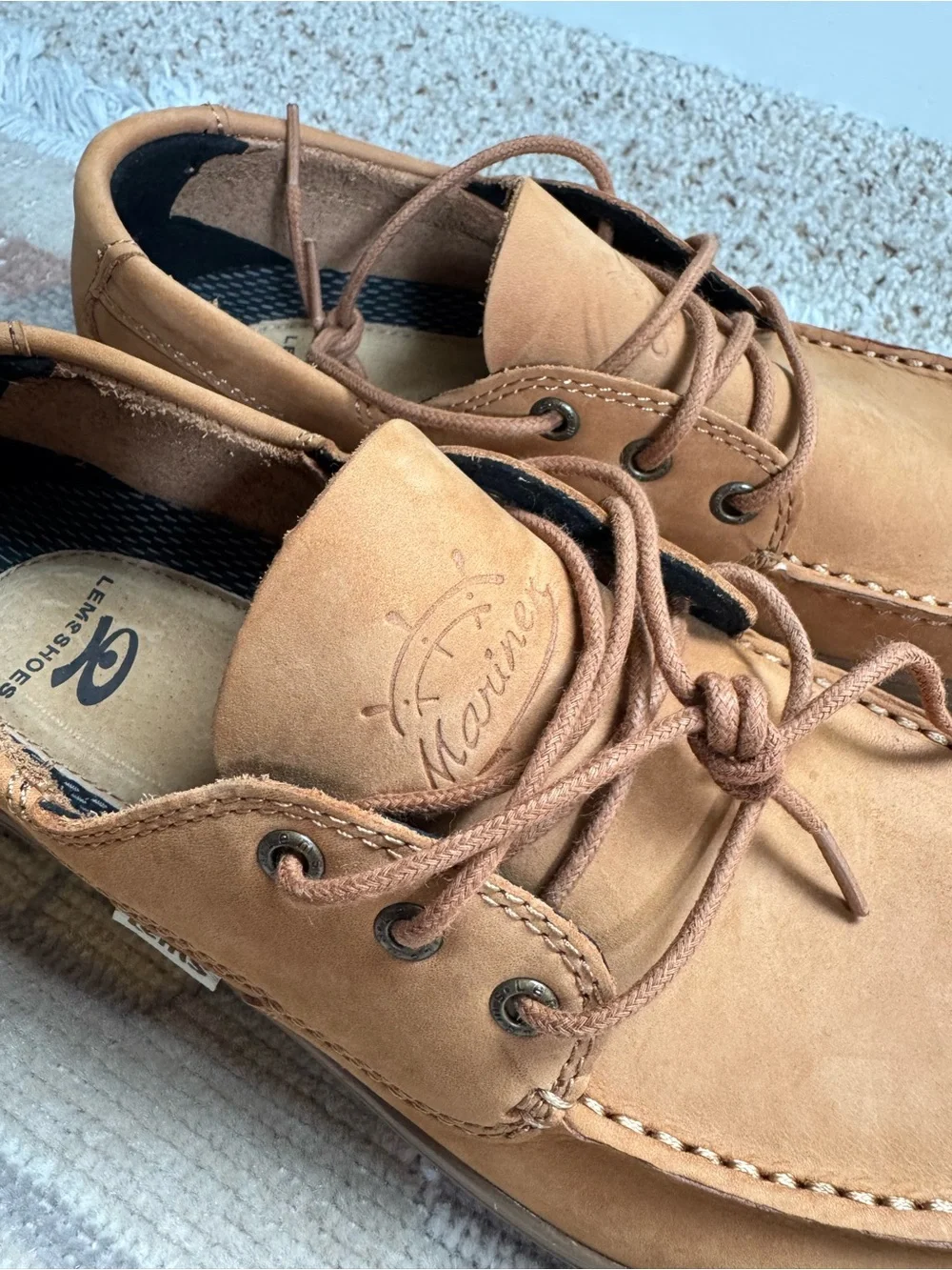 Men's Lems Mariner Boat Shoes in Tan